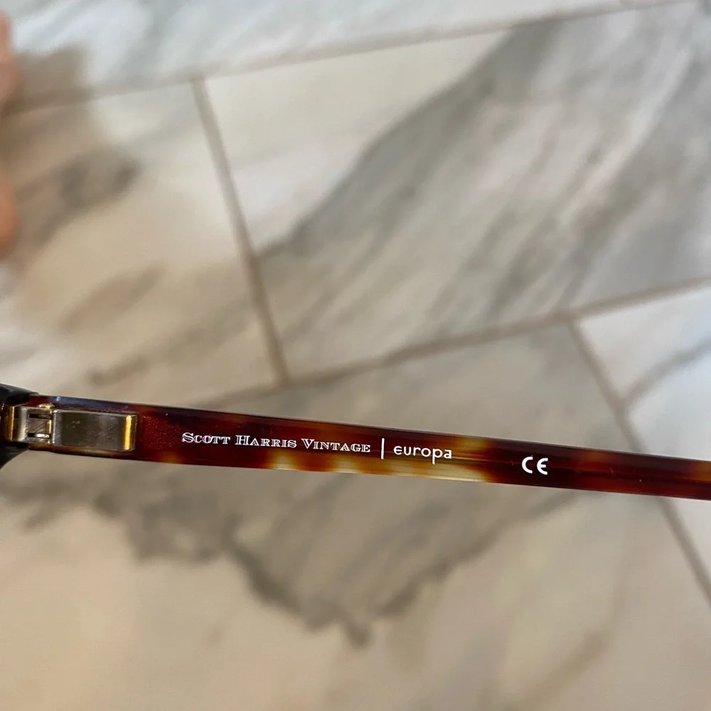Scott Harris Europa Eyeglasses Frame SH-VIN-31 Tortoise Partial Rim $200